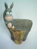 Donkey mare & foal ornament